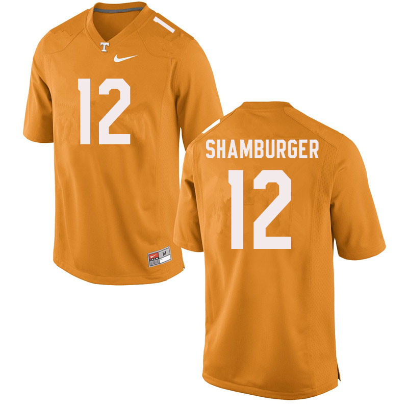 Men #12 Shawn Shamburger Tennessee Volunteers College Football Jerseys Sale-Orange